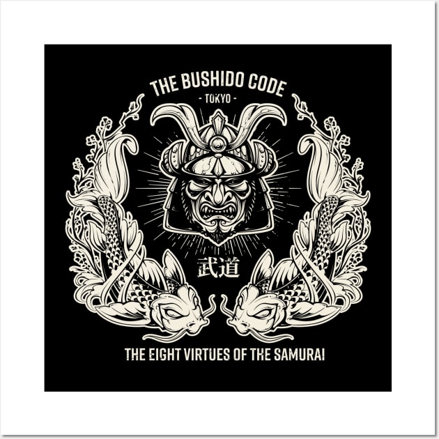 The Bushido Code Samurai Virtue Wall Art by Karate Panda